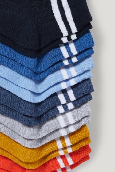 Garçons - Lot de 7 paires - chaussettes - bleu foncé