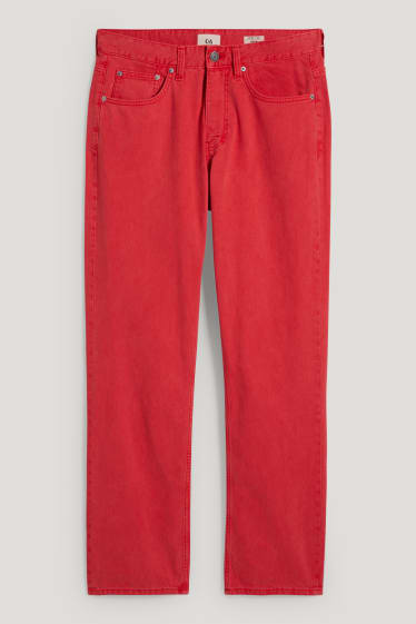 Heren - Regular jeans - rood