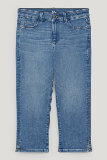 Dona - Capri jeans - mid waist - slim fit - texà blau clar