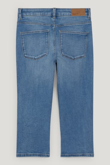 Dona - Capri jeans - mid waist - slim fit - texà blau clar