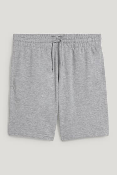 Bărbați - Pantaloni scurți trening - gri melanj