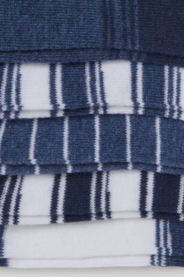Toddler Boys - Confezione da 5 - calzini corti - a righe - blu scuro