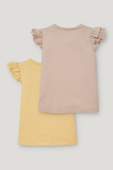 Baby Girls - Multipack 2 buc. - tricou cu mânecă scurtă bebeluși - galben