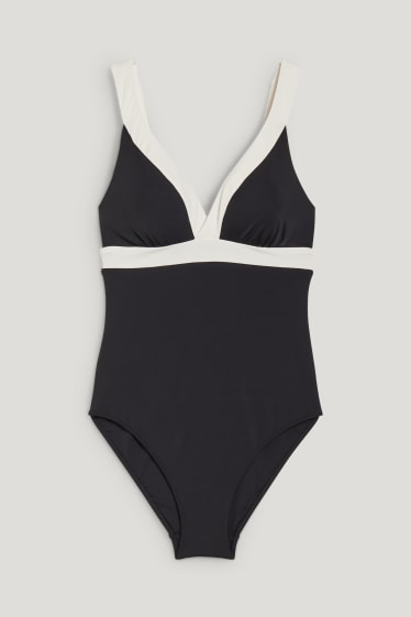Damen - Badeanzug - wattiert - LYCRA® XTRA LIFE™ - schwarz / weiß
