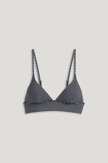 Mujer - Top de bikini - triangular - con relleno - LYCRA® XTRA LIFE™ - negro / blanco