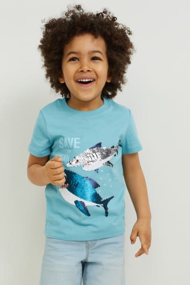 Toddler Boys - Short sleeve T-shirt - shiny - turquoise