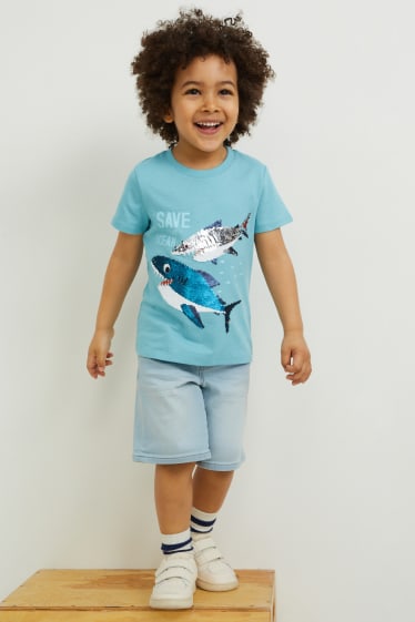 Toddler Boys - Short sleeve T-shirt - shiny - turquoise