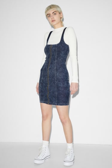 Clockhouse femme - CLOCKHOUSE - robe en jean - jean bleu