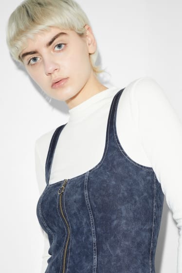 Clockhouse femme - CLOCKHOUSE - robe en jean - jean bleu