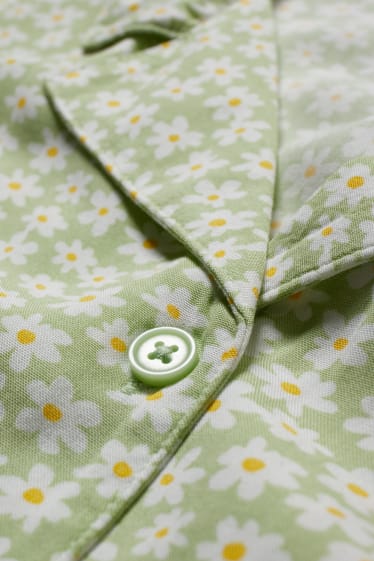 Clockhouse Girls - CLOCKHOUSE - blusa taglio corto - a fiori - verde chiaro