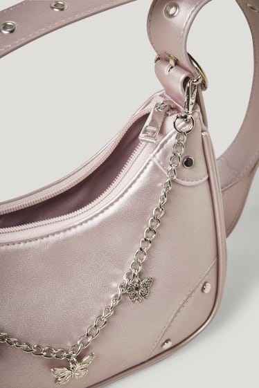 Clockhouse Girls - CLOCKHOUSE - borsa a tracolla - similpelle - effetto brillante - rosa