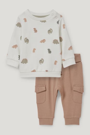 Baby Boys - Completo per neonati - 2 pezzi - bianco crema