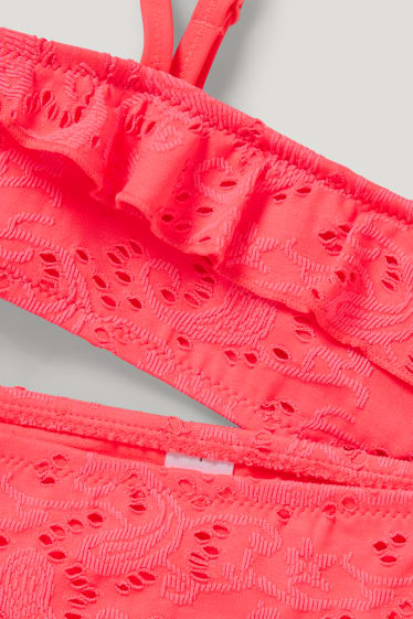 Kids Girls - Bikini - LYCRA® XTRA LIFE™ - 2 piece - neon red