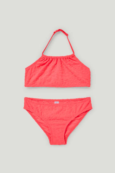Bambine: - Bikini - LYCRA® XTRA LIFE™ - 2 pezzi - rosso fluorescente