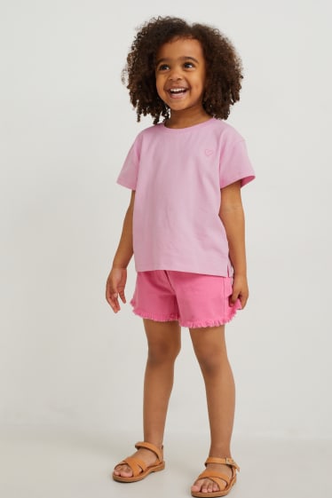 Toddler Girls - Set van 2 - T-shirt - roze