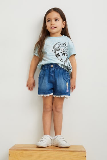 Toddler Girls - Frozen - tricou cu mânecă scurtă - alb / albastru deschis