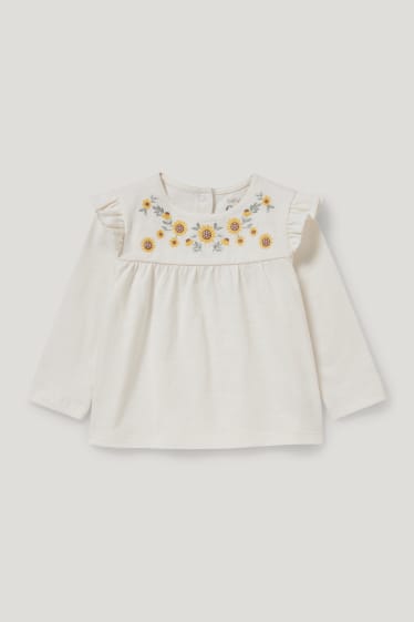 Baby Girls - Compleu bebeluși - 3 piese - alb-crem