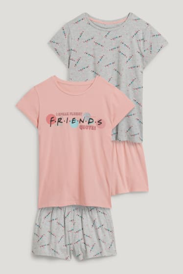 Online exclusive - Multipack of 2 - Friends - short pyjamas - 4 piece - rose