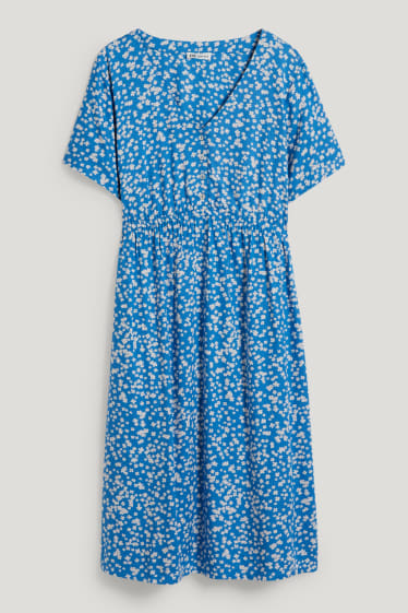 Mujer - Vestido de lactancia - de flores - azul