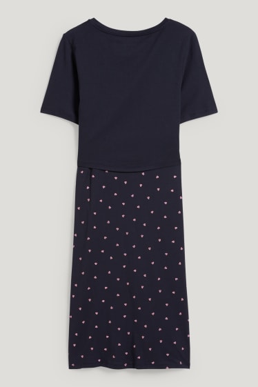 Women - Nursing nightdress - dark blue