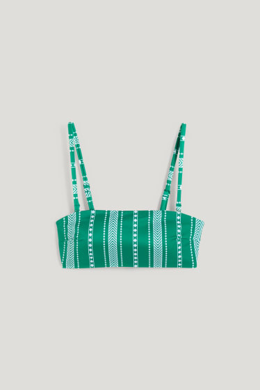 Mujer - Top de bikini - bandeau - con relleno - LYCRA® XTRA LIFE™ - verde