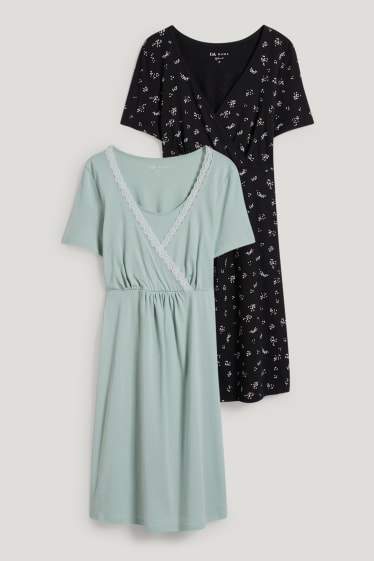 Women - Multipack of 2 - nursing nightdress - light green