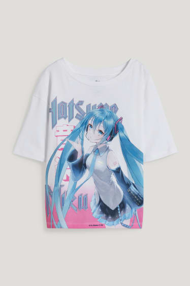 Kids Girls - Hatsune Miku - T-shirt - wit