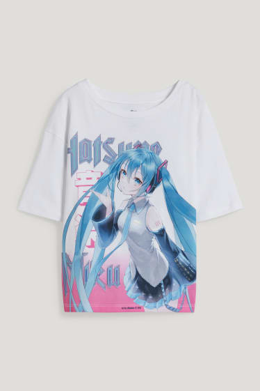 Kids Girls - Hatsune Miku - tricou cu mânecă scurtă - alb