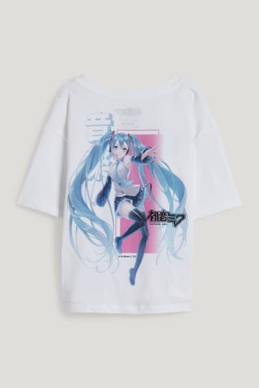 Kids Girls - Hatsune Miku - tricou cu mânecă scurtă - alb