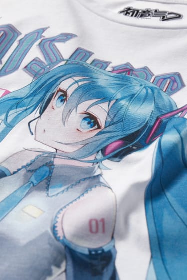 Kids Girls - Hatsune Miku - tricou cu mânecă scurtă - alb