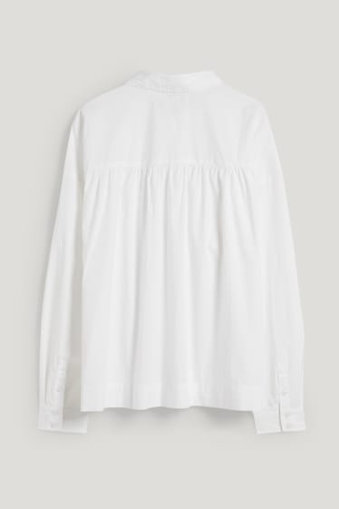Dames - Blouse - oversized - wit