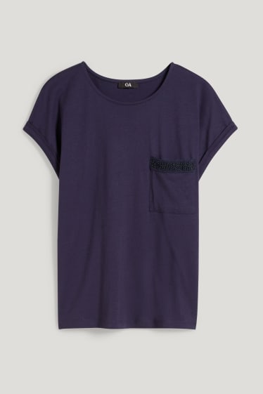 Damen - T-Shirt - dunkelblau