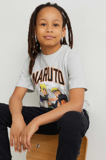 Reverskraag - Naruto - T-shirt - lichtblauw