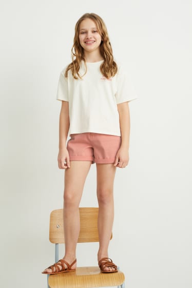 Kids Girls - Szorty - koralowy