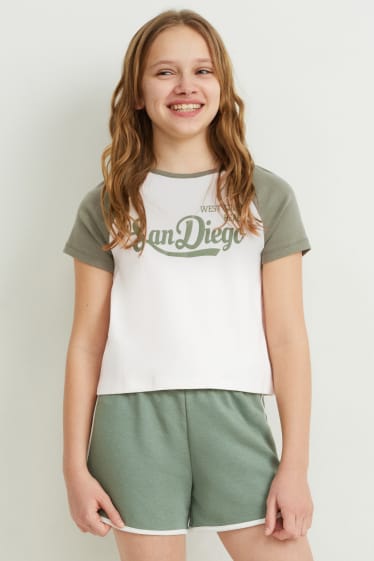 Kids Girls - Tricou cu mânecă scurtă - alb-crem