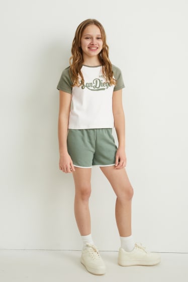 Kids Girls - Tricou cu mânecă scurtă - alb-crem