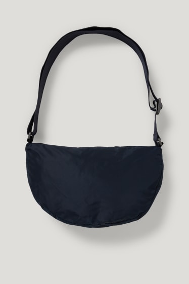 Kobiety - Kurtka z kapturem i torbą - składane - ciemnoniebieski