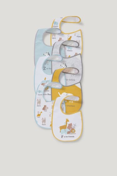 Bébé filles - Lot de 7 - bavoirs - blanc