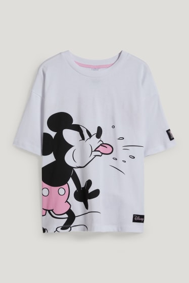 Dívčí - Mickey Mouse - tričko s krátkým rukávem - bílá