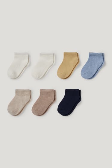 Bébé garçons - Lot de 7 - socquettes de sport pour bébé - bleu foncé