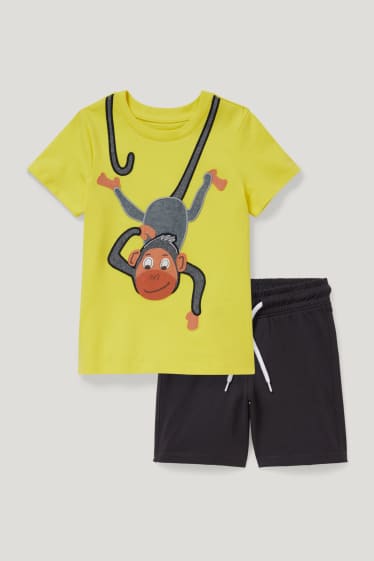 Exclu web - Ensemble - T-shirt et short - 2 pièces - jaune