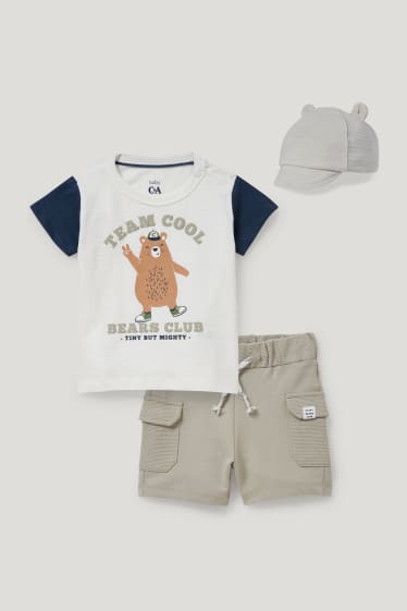 Bébé garçons - Ensemble bébé - 3 pièces - gris