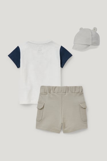 Bébé garçons - Ensemble bébé - 3 pièces - gris