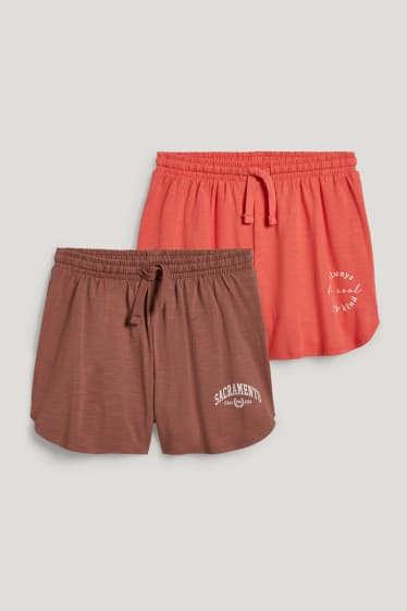 Kids Girls - Multipack 2 perechi - pantaloni scurți - maro