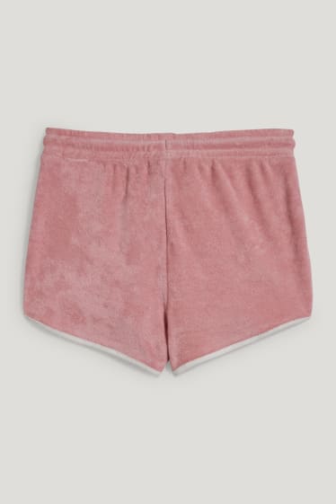 Kids Girls - Shorts van badstof - fuchsiarood