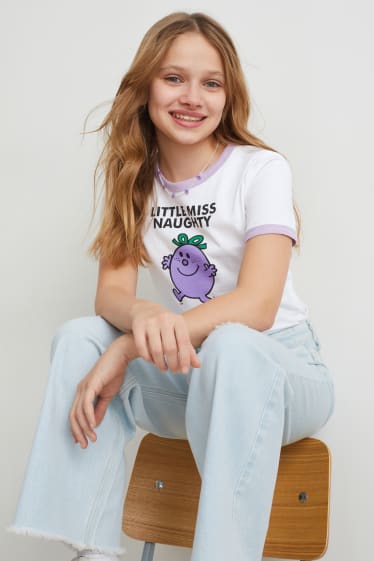 Bambine: - Mr. Men Little Miss - maglia a maniche corte - bianco