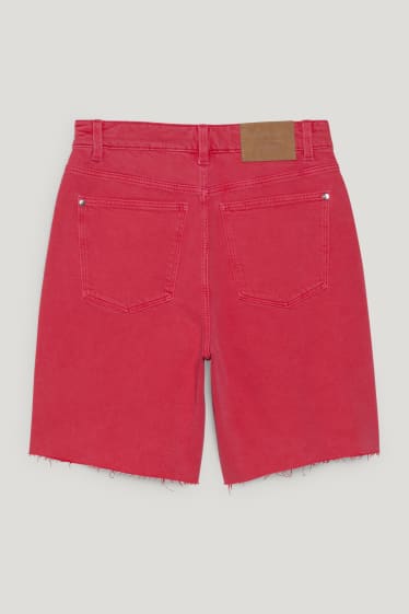 Dona - Bermudes texanes - high waist - LYCRA® - fúcsia