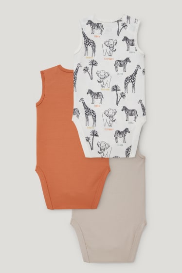 Baby Girls - Multipack 3er - Baby-Body - beige
