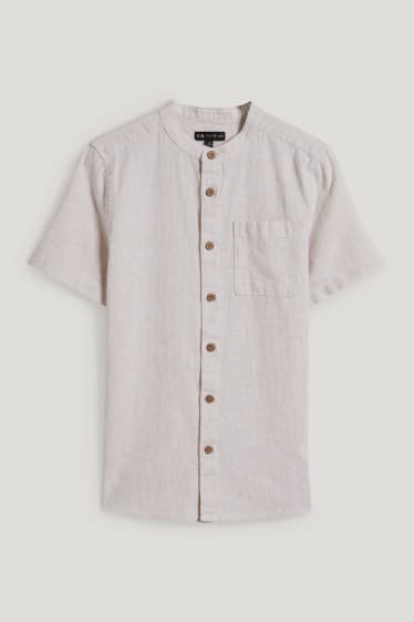 Toddler Boys - Shirt - linen blend - light beige