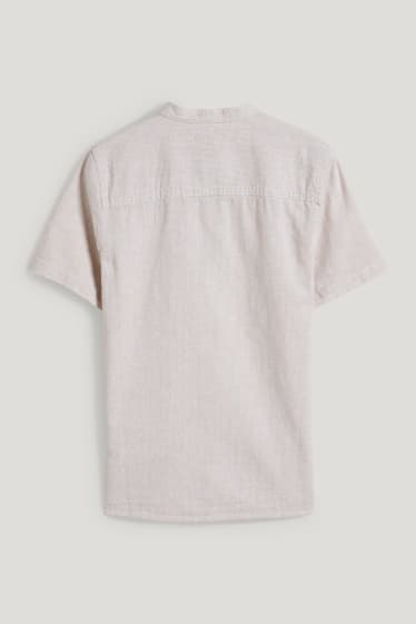 Toddler Boys - Shirt - linen blend - light beige